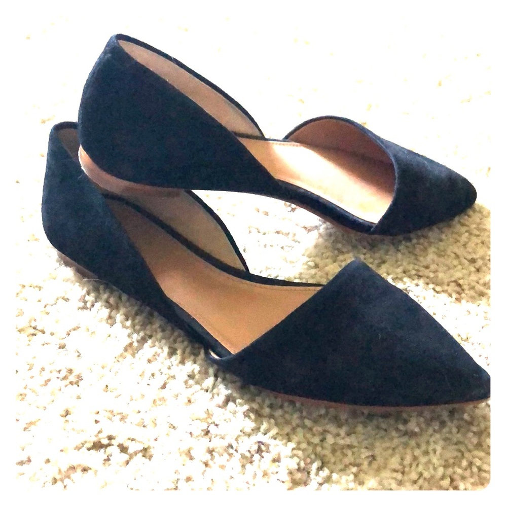 J. Crew Zoe suede D’Orsay flats